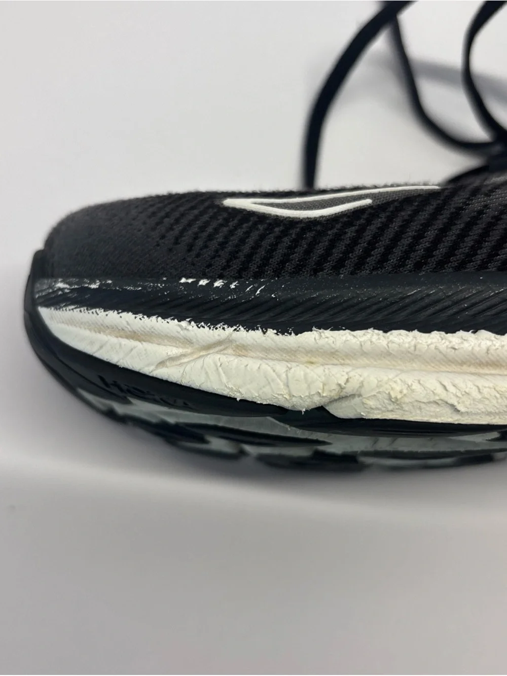 Hoka Men's Black and White Performance Running Shoe size 11